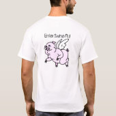 ブタのインフルエンザの流行病 Tシャツ (裏面)