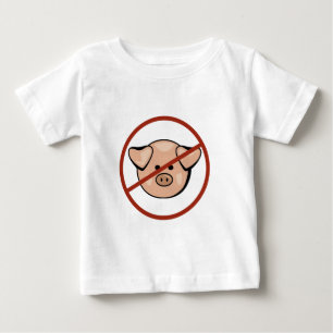 ブタのインフルエンザ/ポーク ベビーTシャツ