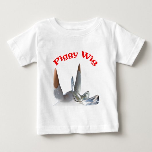 ブタのウィッグ ベビーTシャツ (正面)