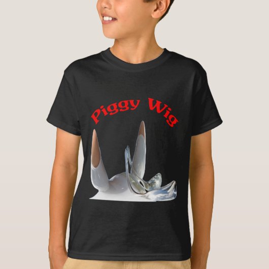 ブタのウィッグ Tシャツ (正面)