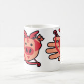 ブタのキューピッドのCupigのマグ コーヒーマグカップ (中央)