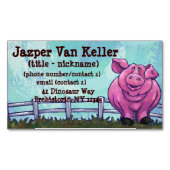 ブタのギフト及び付属品 マグネット名刺 (正面)