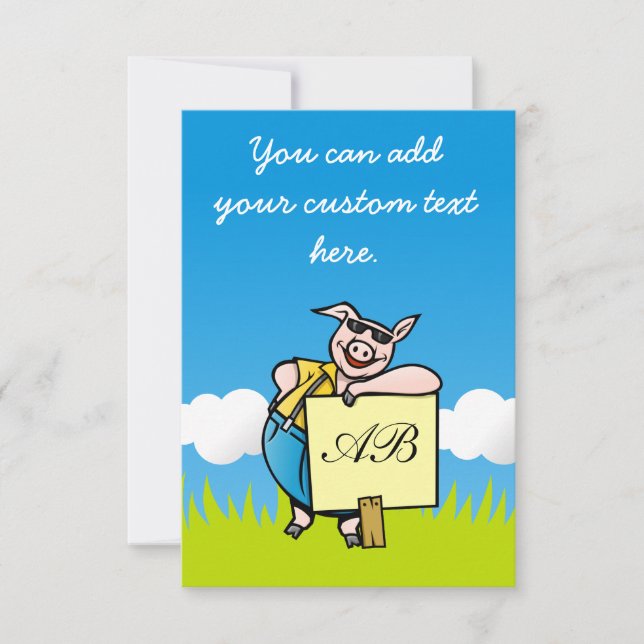 ブタのサイン (正面)