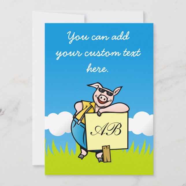 ブタのサイン (正面)