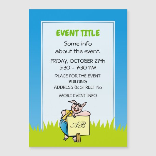 ブタのサイン (正面)