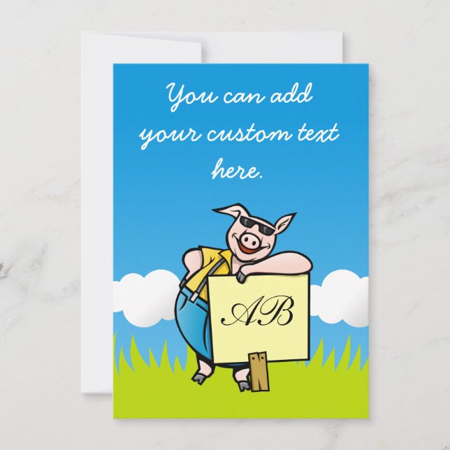 ブタのサイン (正面)