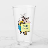 ブタのサイン タンブラーグラス (正面)