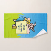 ブタのサイン バスタオルセット (ハンドタオル)