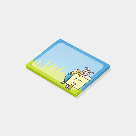 ブタのサイン ポストイット (アングル)