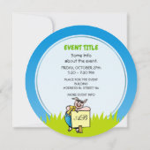 ブタのサイン 招待状 (裏面)