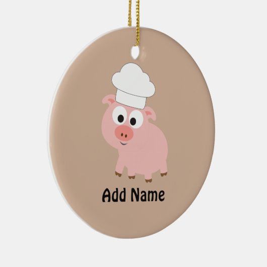 ブタのシェフ セラミックオーナメント (右)