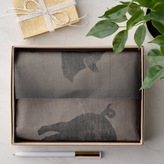 ブタのシルエットの素朴なスタイルによって風化させる木製の国 薄葉紙 (ギフト)