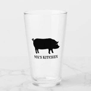 ブタのシルエットパーソナライズな クールでカスタムなBarware タンブラーグラス