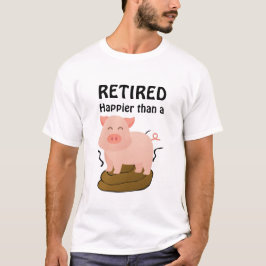 ブタのテーマの引退ユーモア 幸せな豚より Tシャツ