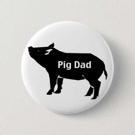 ブタのパパ 缶バッジ (正面)