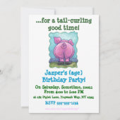 ブタのパーティーの中心 招待状 (裏面)