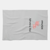 ブタのフレンドリーな台所タオル キッチンタオル (横)