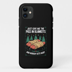 ブタのブランケット包みがただ欲しいだけ 楽しいクリスマスパーティー iPhone 11 ケース