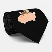ブタのベビー猿の乗馬 ネクタイ (ロール)