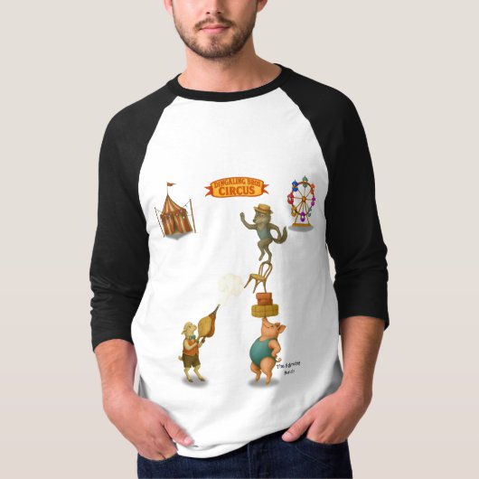 ブタのペトラのバランスボール芸 Tシャツ (正面)