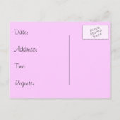 ブタのローストの郵便はがきへの招待 インビテーションポストカード (裏面)