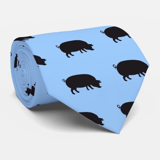 ブタのヴィンテージの木製の版木、銅版、版画 ネクタイ (ロール)