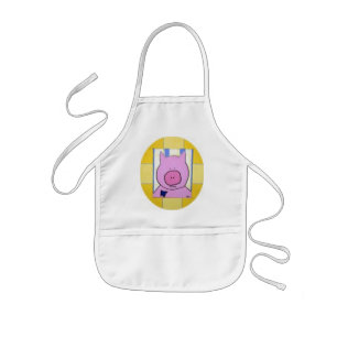 ブタの子供のエプロン 子供用エプロン