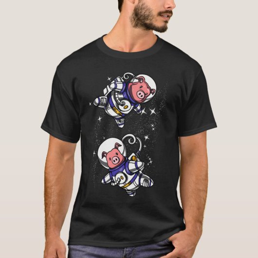 ブタの宇宙飛行士 Tシャツ (正面)