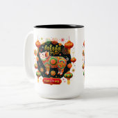 ブタの年 ツートーンマグカップ (正面左)