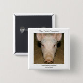 ブタの広告宣伝の部分 缶バッジ (正面&裏面)