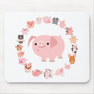 ブタの曼荼羅のmousepad マウスパッド