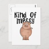 ブタの種類のきたないTシャツおよびギフト ポストカード (正面/裏面)