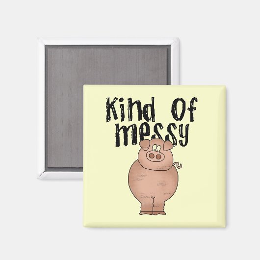 ブタの種類のきたないTシャツおよびギフト マグネット (正面/裏面)