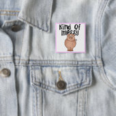 ブタの種類のきたないTシャツおよびギフト 缶バッジ (インサイチュ)