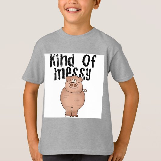 ブタの種類のきたないTシャツおよびギフト Tシャツ (正面)