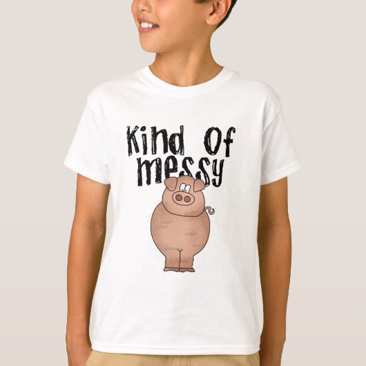 ブタの種類のきたないTシャツおよびギフト Tシャツ (正面)