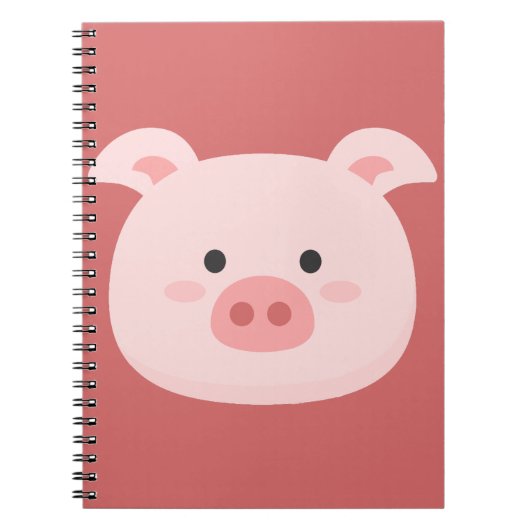 ブタの誕生日子供アート ノートブック (正面)