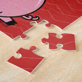 ブタの赤く幸運なお金の中国のな月の新年 ジグソーパズル (側面)