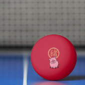 ブタの赤く幸運なお金の中国のな月の新年 卓球ボール (ネット)