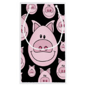 ブタの顔のギフトバッグ スモールペーパーバッグ (裏面)