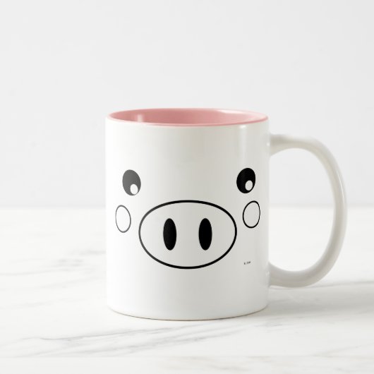ブタの顔のマグ ツートーンマグカップ (右)
