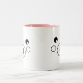 ブタの顔のマグ ツートーンマグカップ (中央)