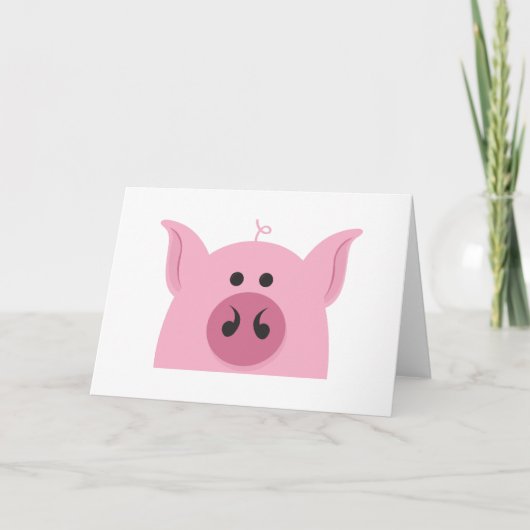 ブタの顔 カード (正面)