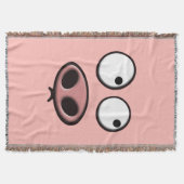 ブタの顔 スローブランケット (正面)