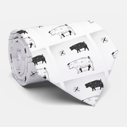 ブタの首のタイの部分を屠殺します ネクタイ (ロール)