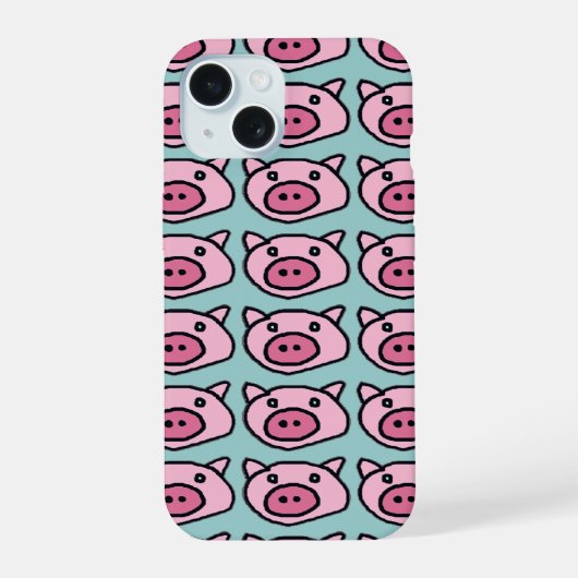 ブタの鳴き声 . 豚 iPhone 15ケース (裏面)