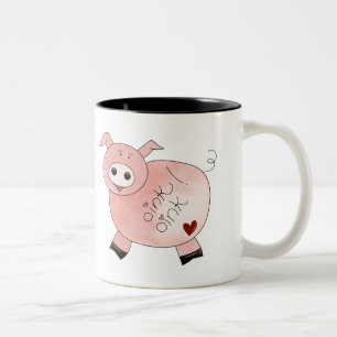 ブタのOink Oinkマグ ツートーンマグカップ