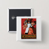 ブタのPork Ham Le Lyonnais Vintage食糧広告の芸術 缶バッジ (正面&裏面)