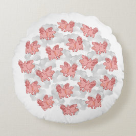 ブタはカスタムな枕を飛ばします ラウンドクッション