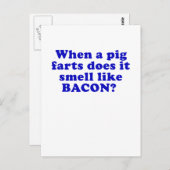 ブタは屁をするときベーコンのように臭いがします ポストカード (正面/裏面)